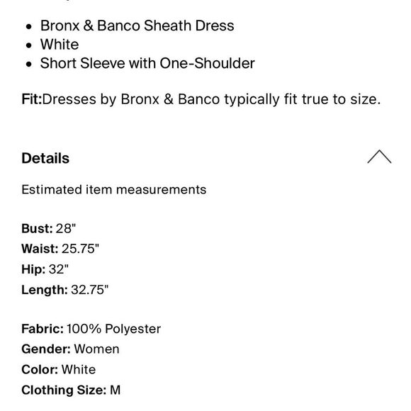 Bronx and Banc Stella Blanc Ruched Mini Dress w/ Bow Medium - Picture 4 of 4